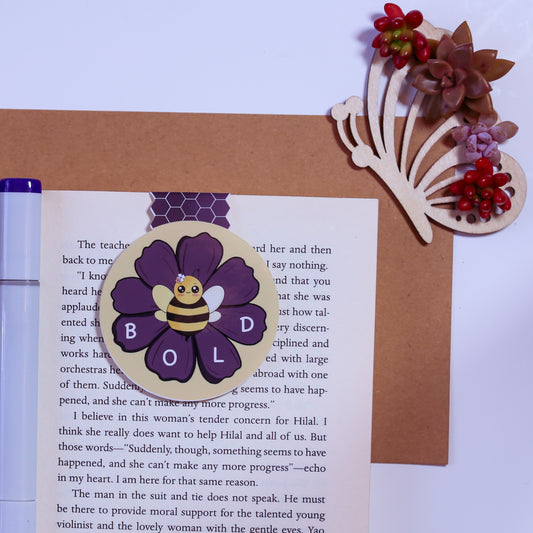 Bee Bold Magnetic Bookmark
