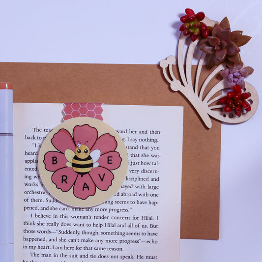 Bee Brave Magnetic Bookmark