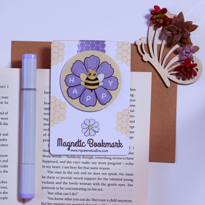 Bee Happy Magnetic Bookmark