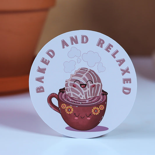 Chocolate Concha "Baked and Relaxed" (Round)