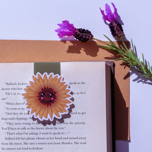Smol Sunflower Magnetic Bookmark
